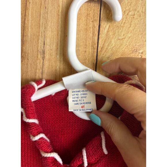 Vintage Oshkosh B'Gosh Christmas Knit Sweater Girl's Size 4T - Picture 4 of 7
